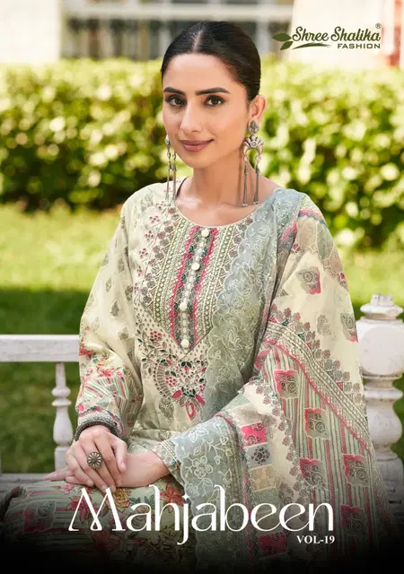 Mahjabeen Vol 19 By Shree Shalika Lawn Cotton Wholesale Dress Material In India